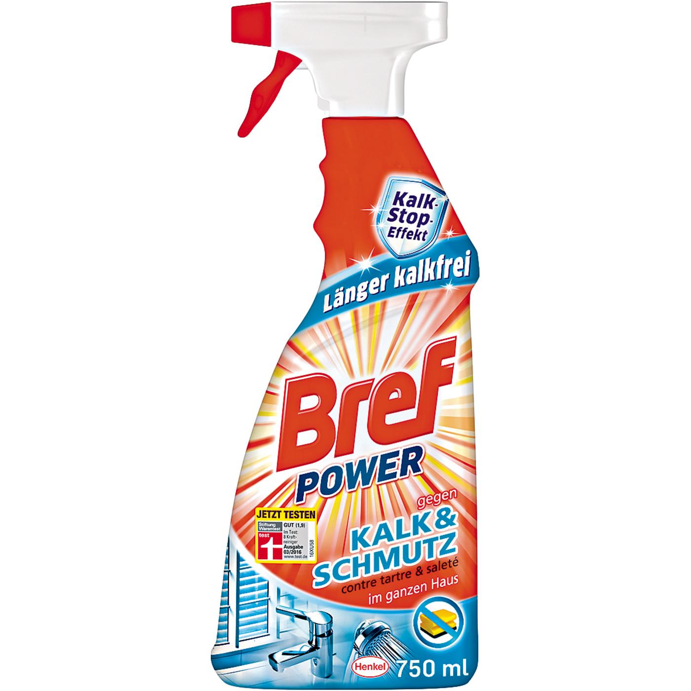 Tẩy cáu cặn gương, vách kính vòi chậu inox nhà tắm Bref Power Kalk - Schmutz